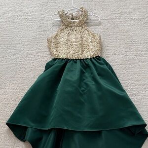 Rare Editions Gold and Cream Dress